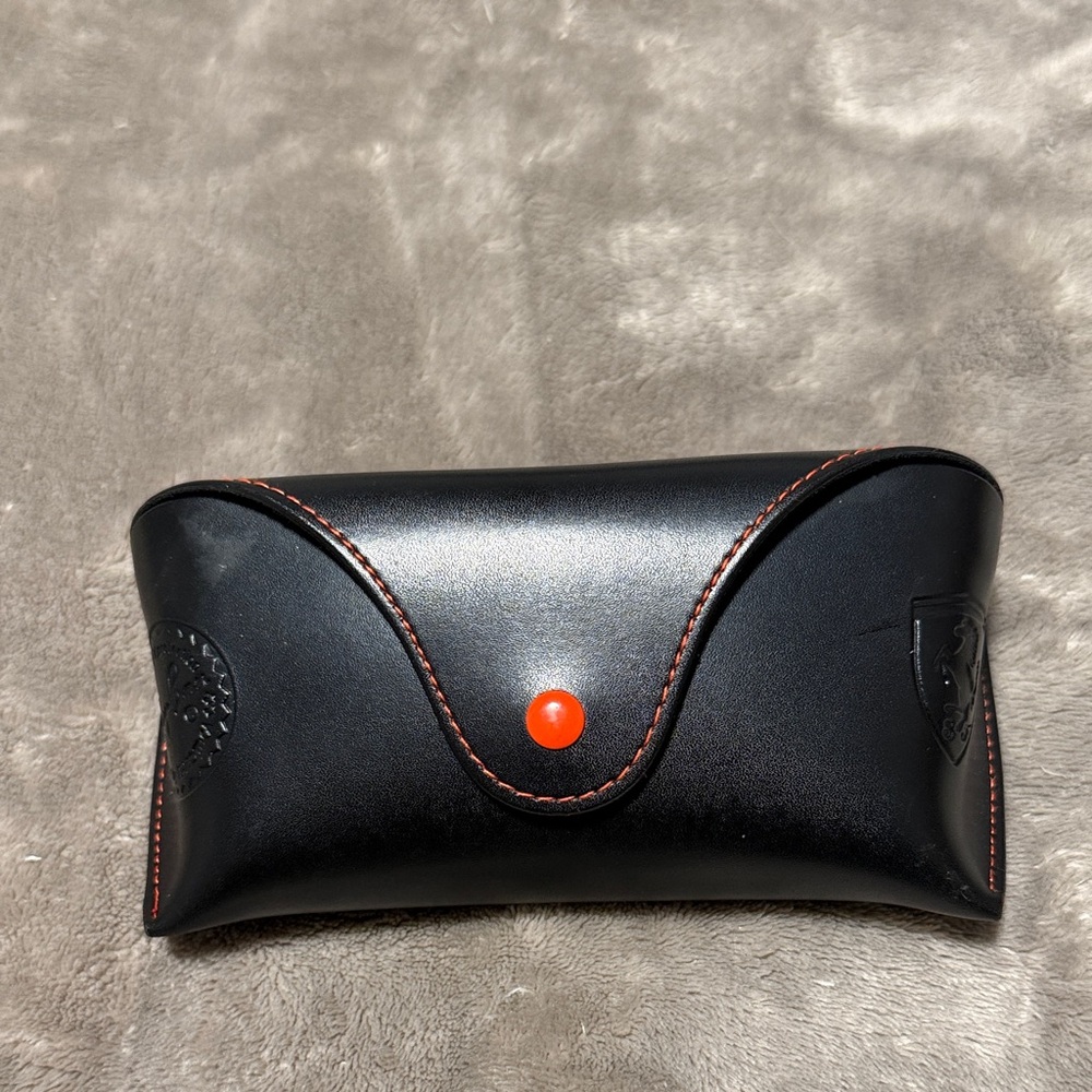 Black Leather Ray-Ban Ferrari Sunglass Case